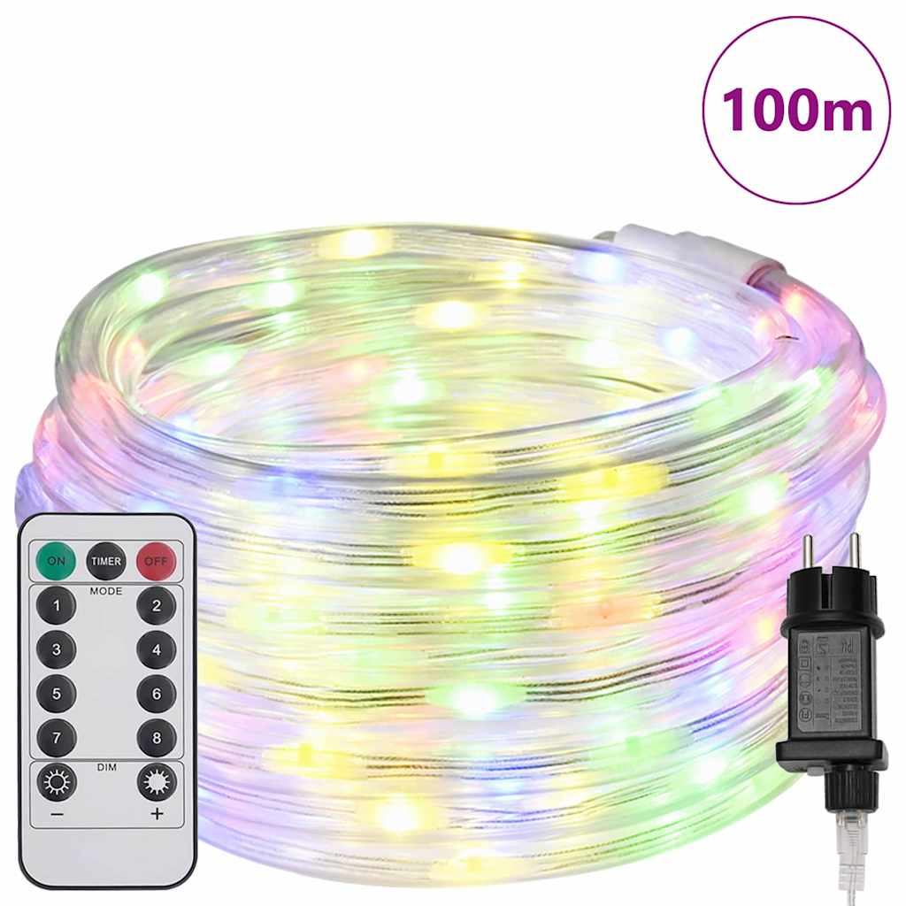 Rope Light with 2400 LEDs Multicolour 100 m PVC
