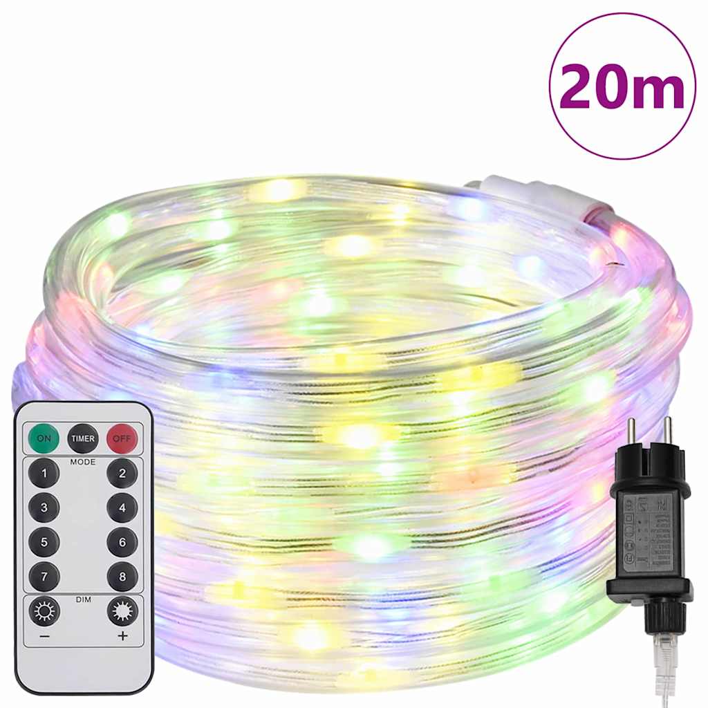 Rope Light with 480 LEDs Multicolour 20 m PVC