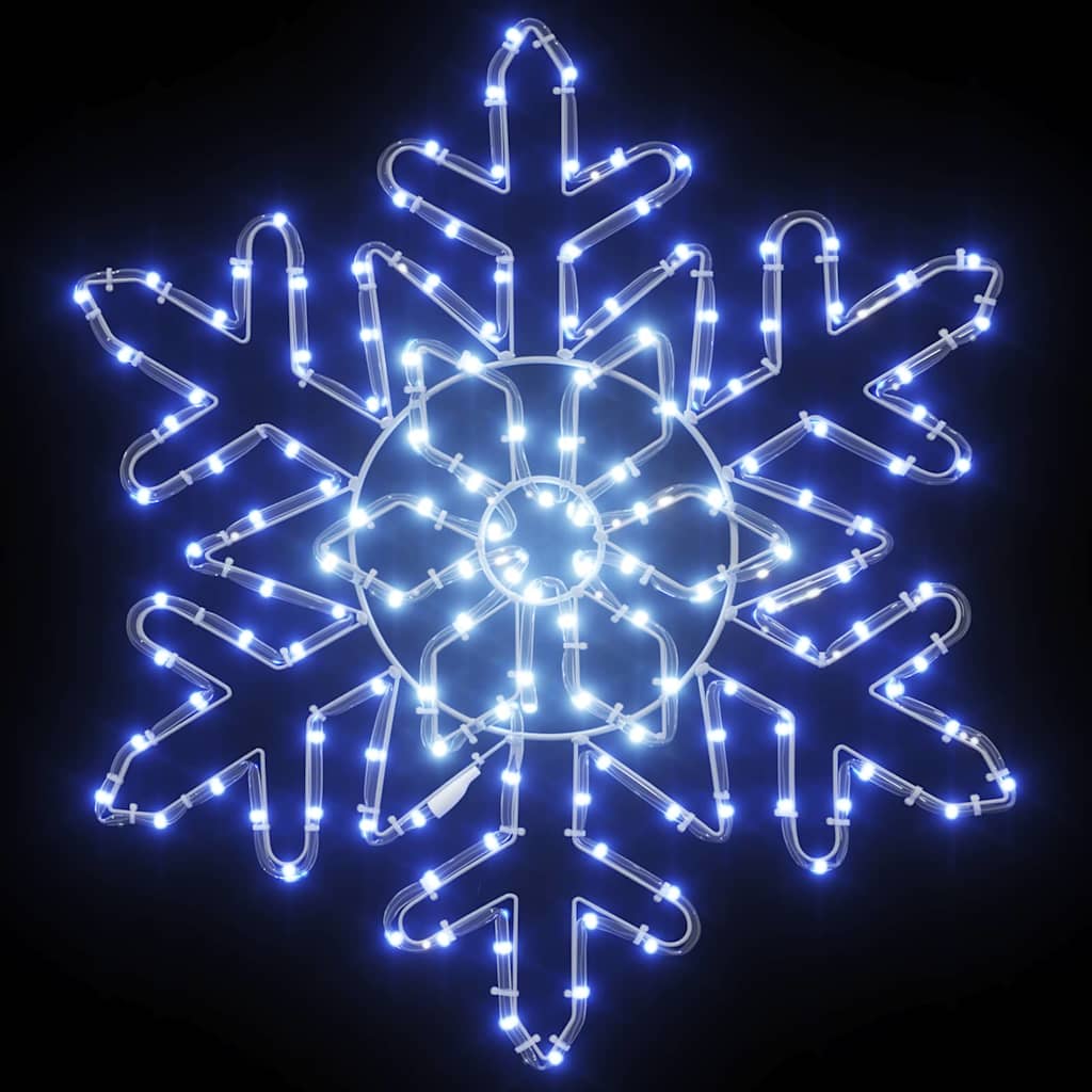 Christmas Snowflake with 156 LEDs Blue 55.5 x 55.5 x 0.75cm PVC