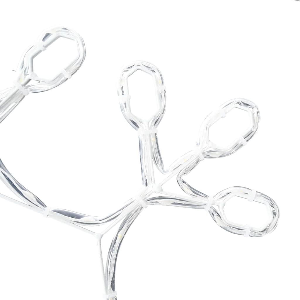 Christmas Snowflake with 252 LEDs Warm White 45 x 38 cm PVC