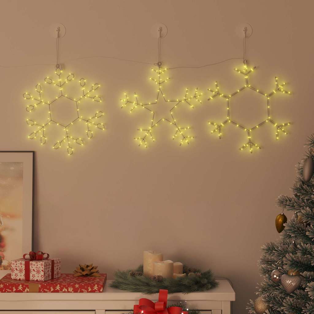 Christmas Snowflake with 252 LEDs Warm White 45 x 38 cm PVC