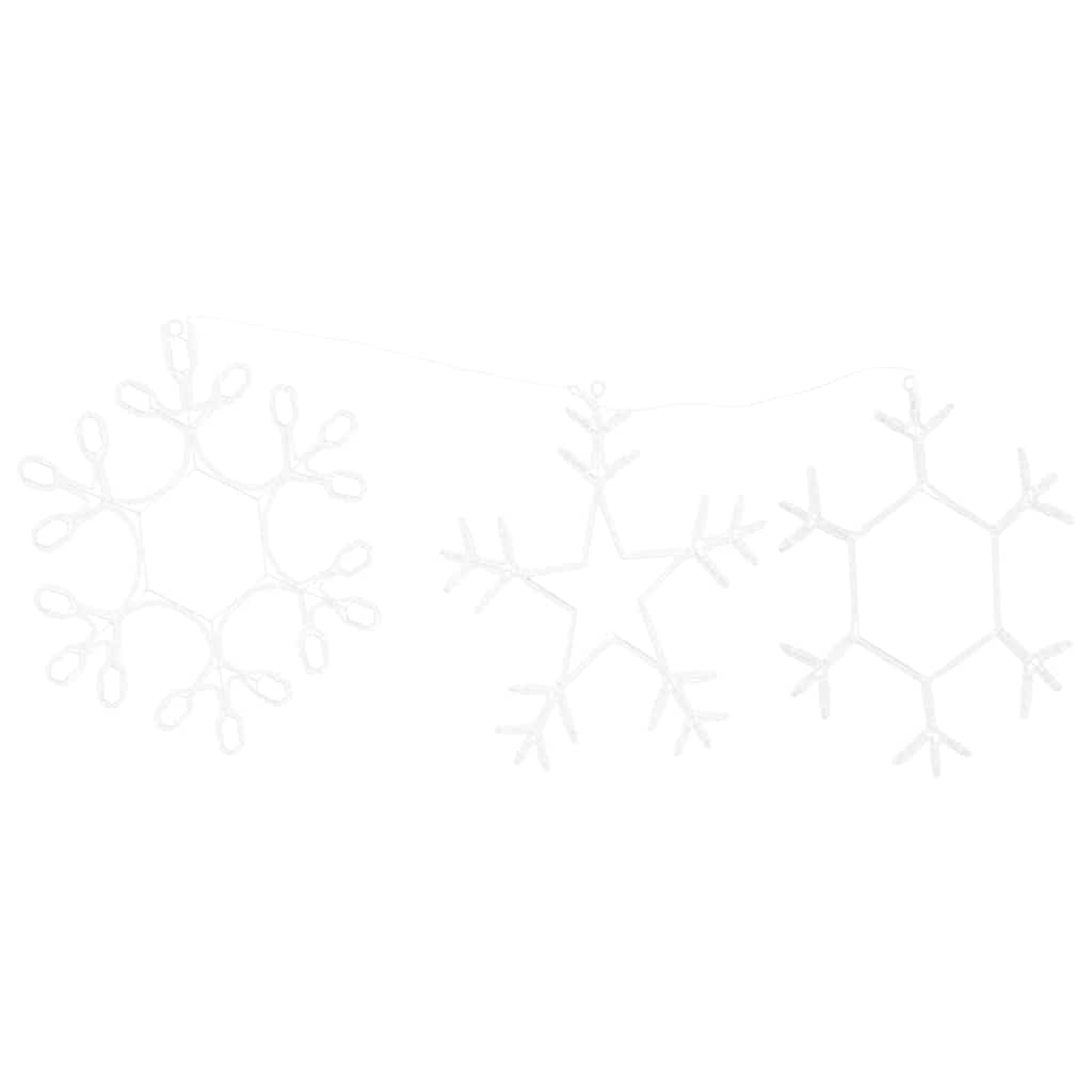 Christmas Snowflake with 252 LEDs Warm White 45 x 38 cm PVC