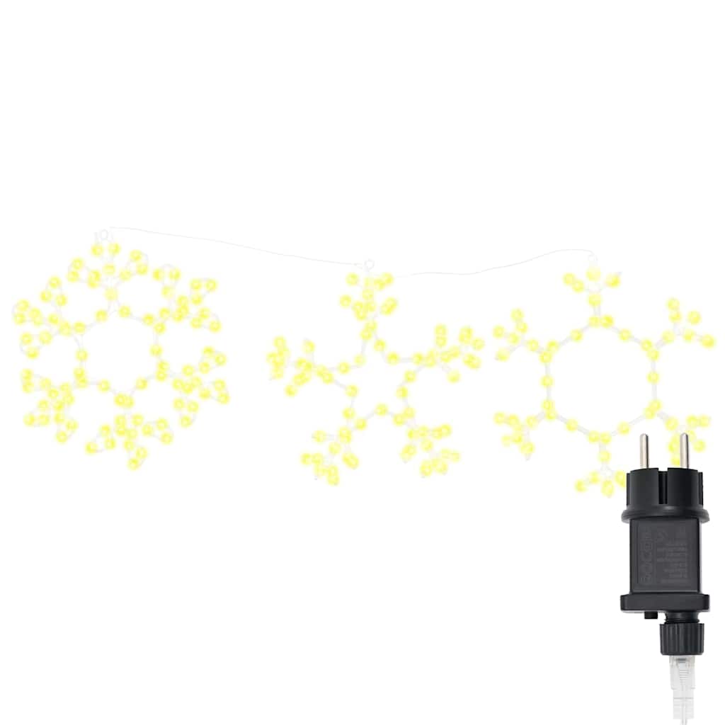 Christmas Snowflake with 252 LEDs Warm White 45 x 38 cm PVC