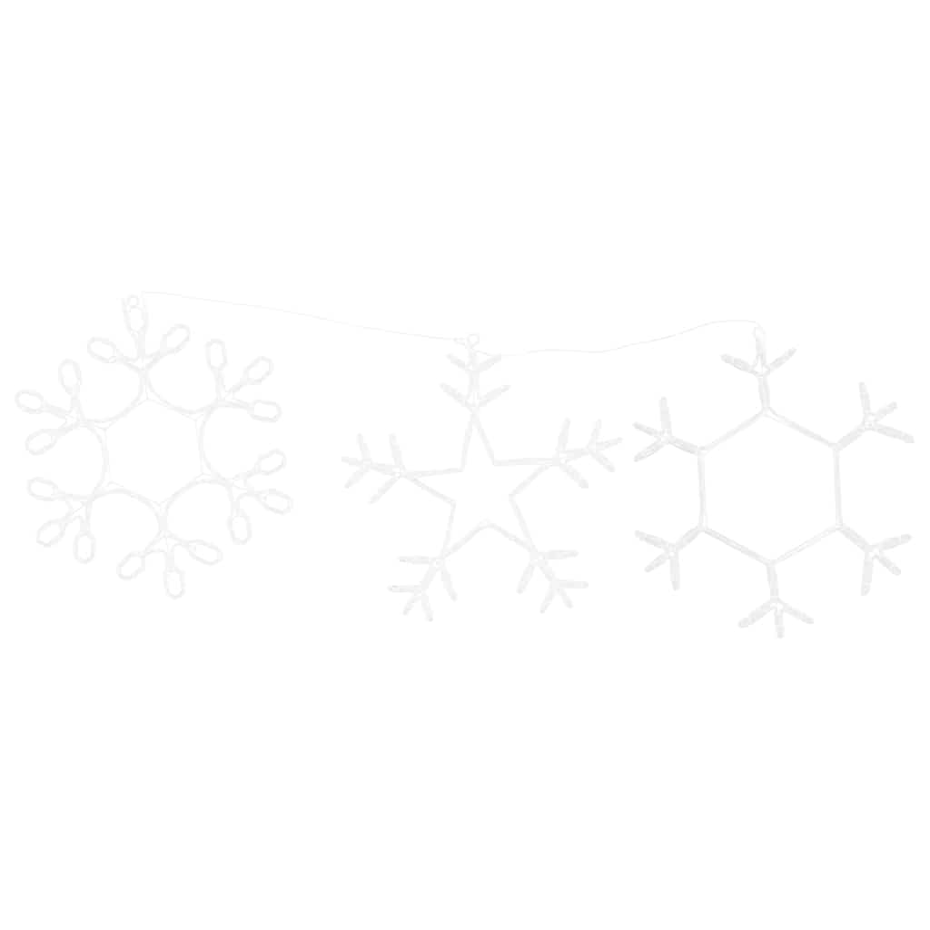 Christmas Snowflake with 252 LEDs Warm White 45 x 38 cm PVC
