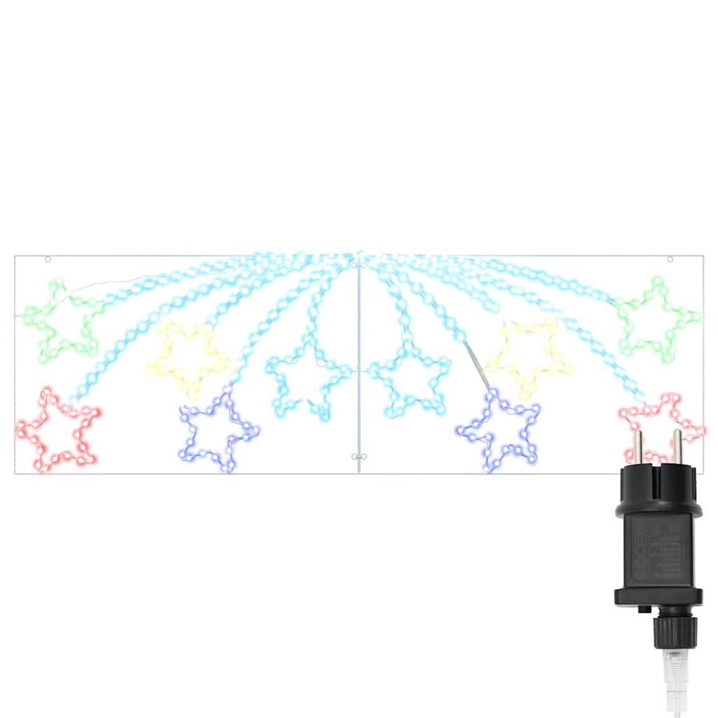 Christmas Star with 432 LEDs Multicolour 180 x 57 cm PVC