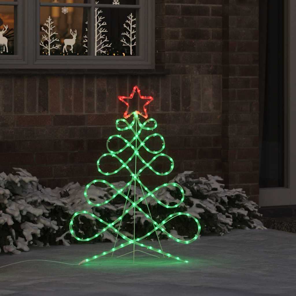 Christmas Tree Shape Light Multicolour 80 x 56 cm PVC