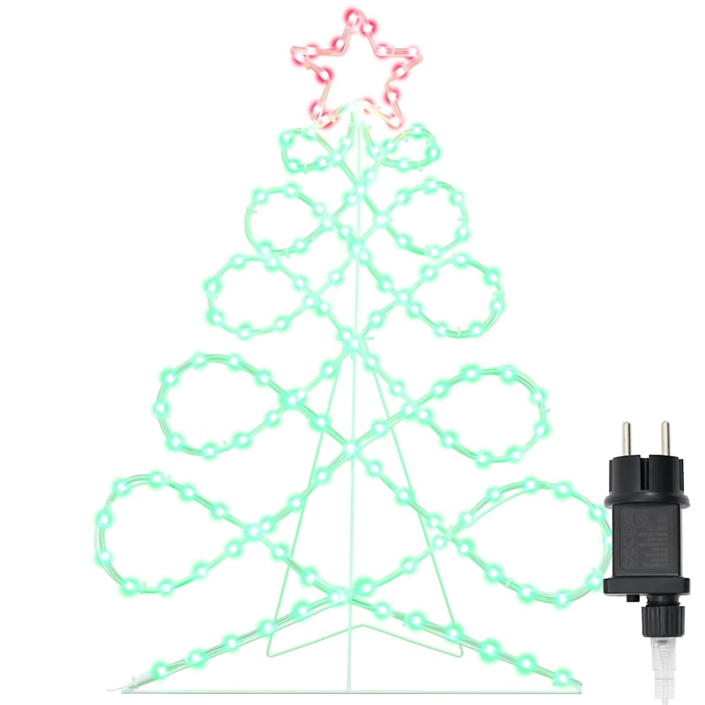 Christmas Tree Shape Light Multicolour 80 x 56 cm PVC