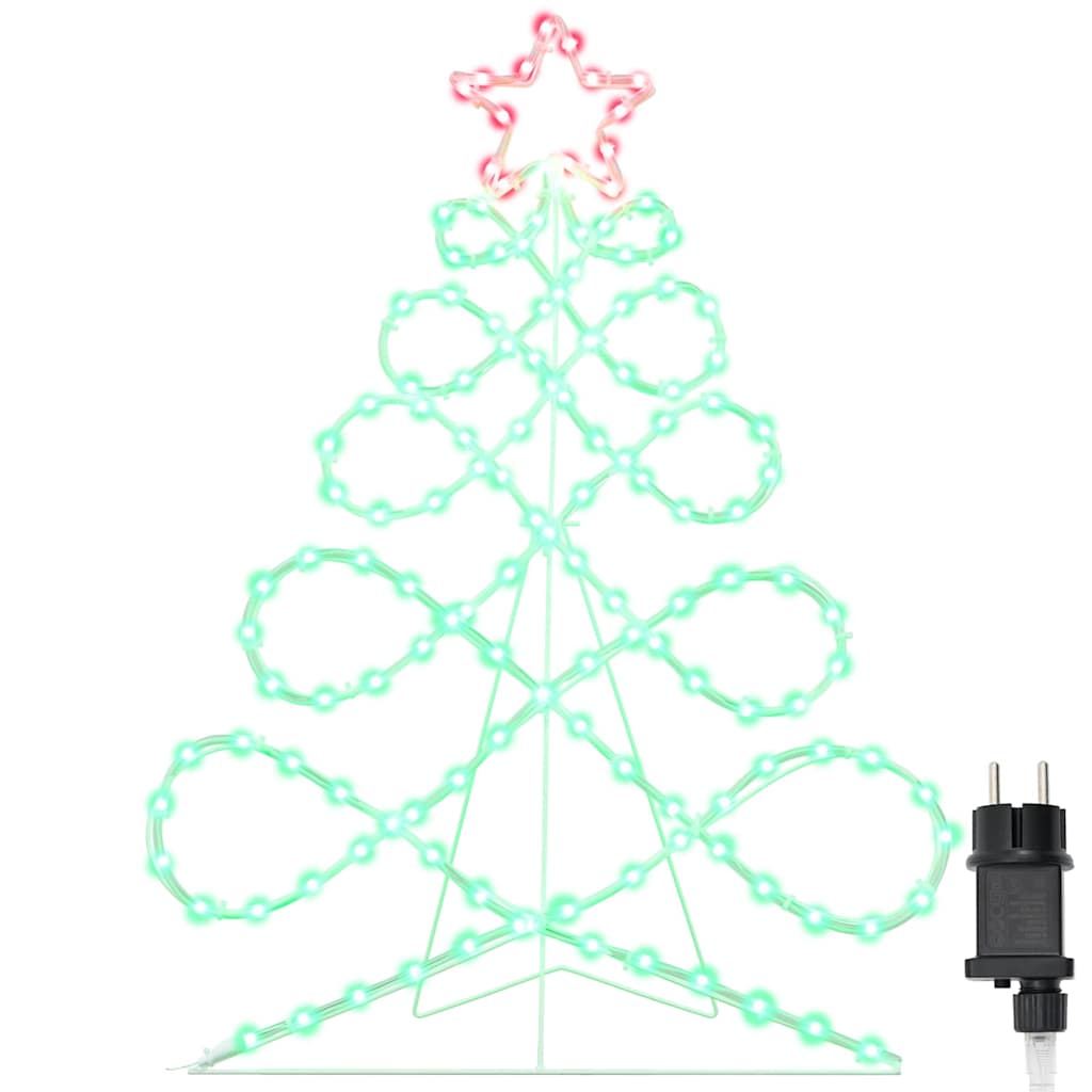 Christmas Tree Shape Light Multicolour 80 x 56 cm PVC