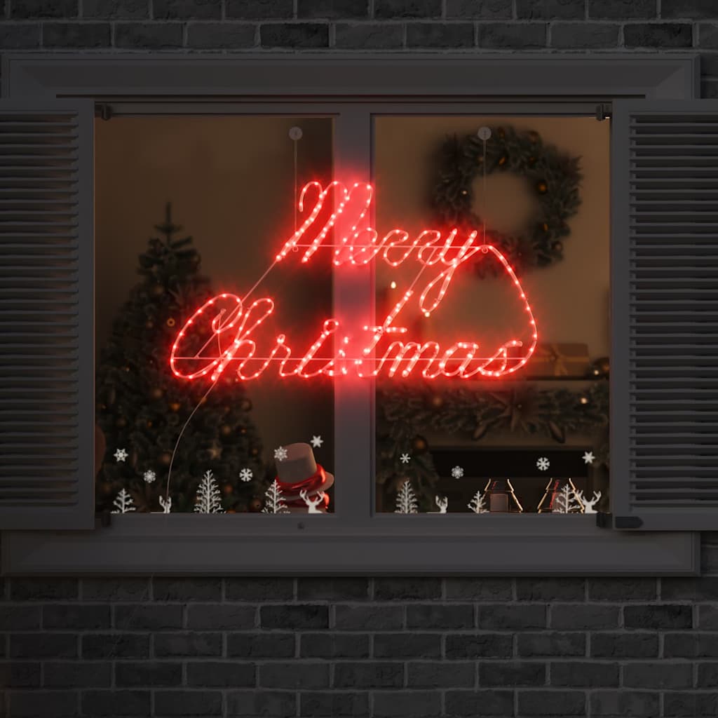 Christmas Sign with 216 LEDs Red 99 x 55 x 13 cm Iron
