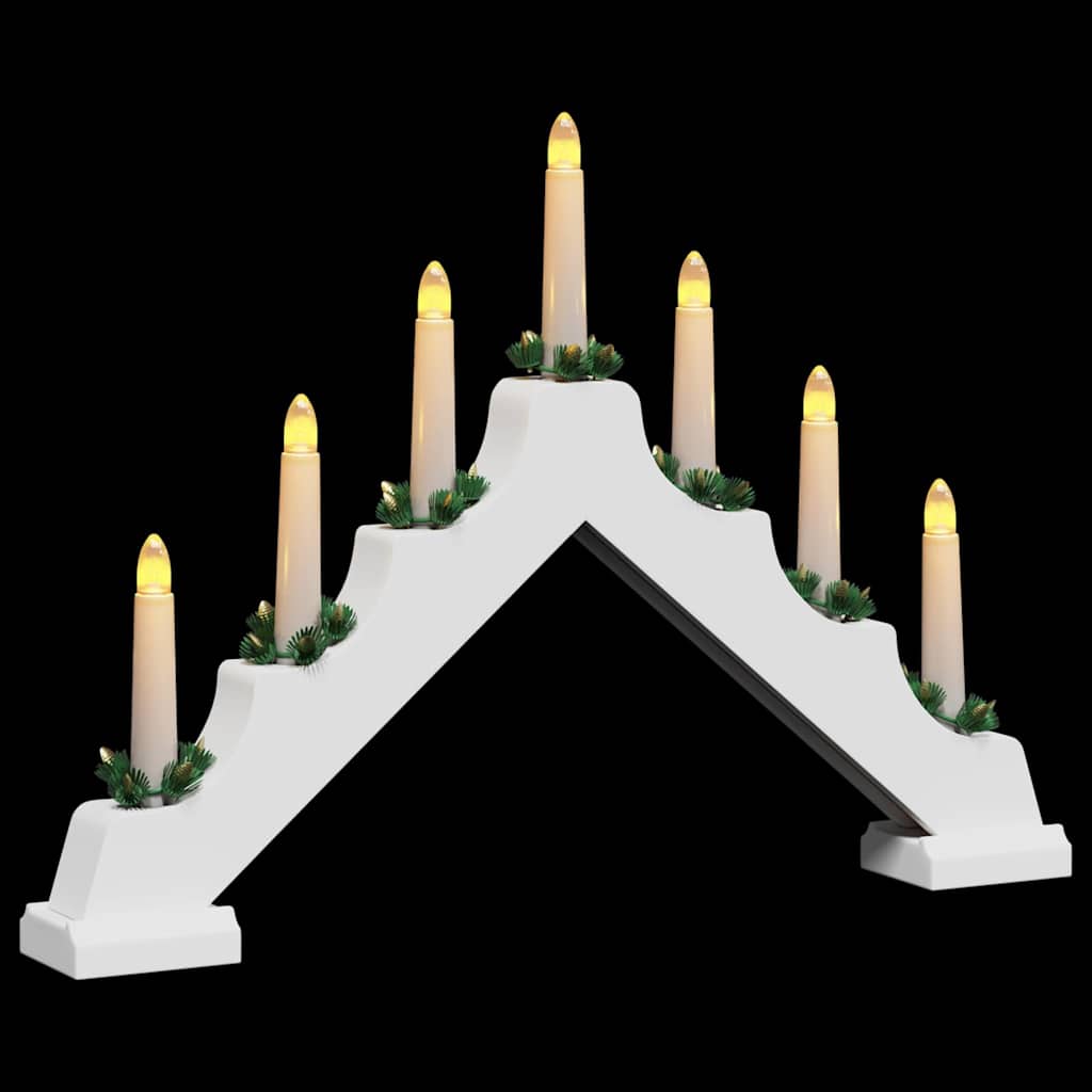 Christmas Candle Bridge 3 pcs White 39.5 x 5 x 29 cm