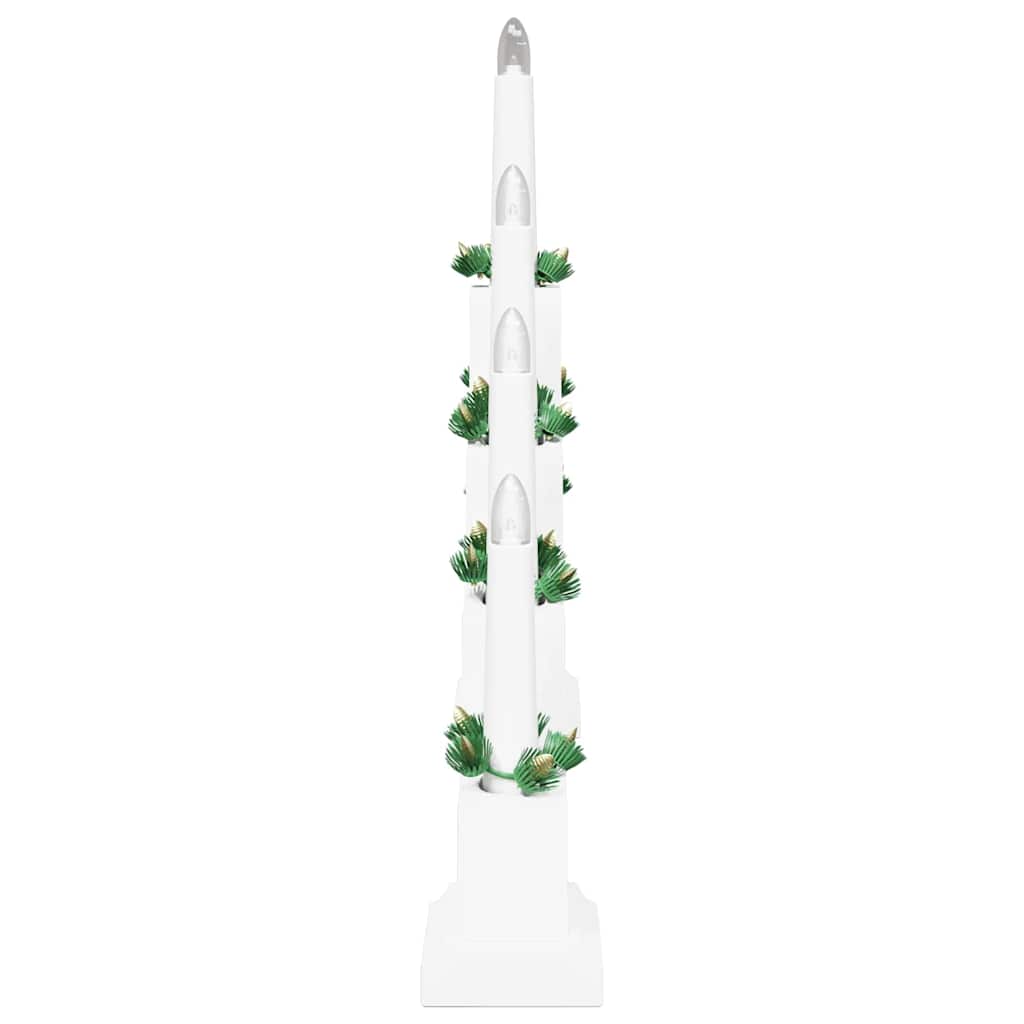 Christmas Candle Bridge 3 pcs White 39.5 x 5 x 29 cm