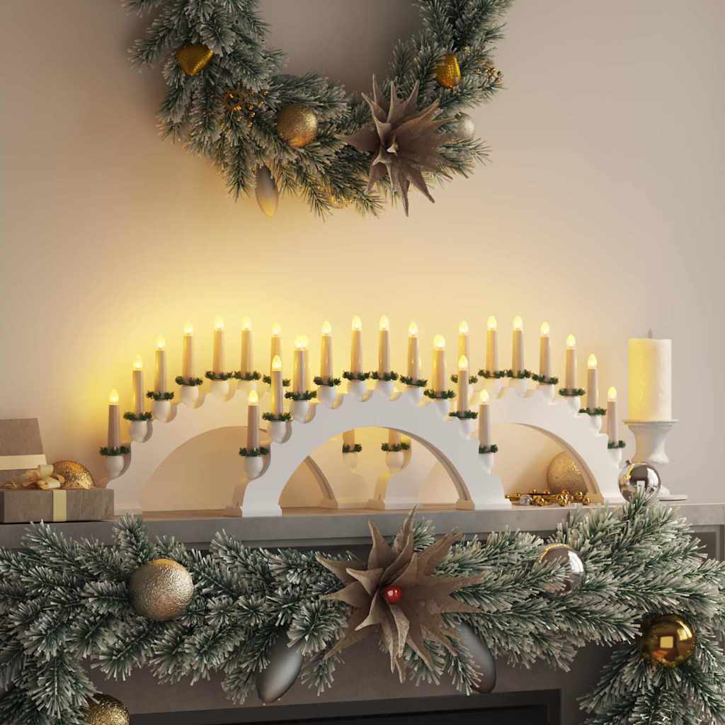 Christmas Candle Arch with 10 LED Candles 3 pcs White