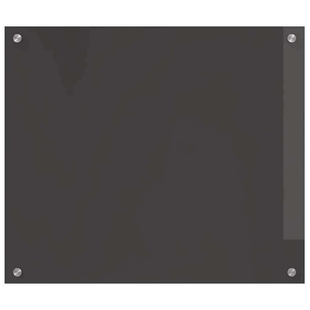 Kitchen Backsplash 2 pcs Dark Grey 70 x 60 cm Tempered Glass