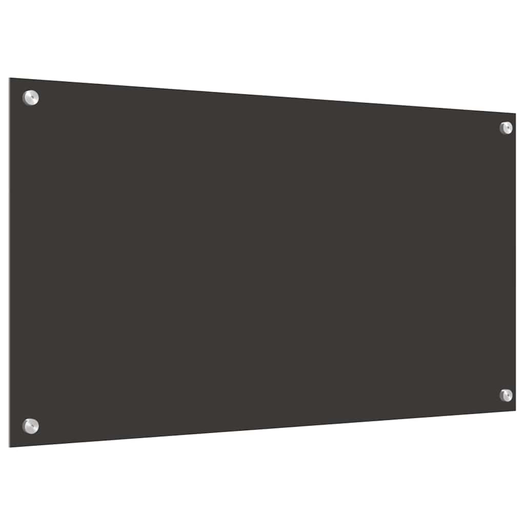 Kitchen Backsplash 2 pcs Dark Grey 90 x 50 cm Tempered Glass