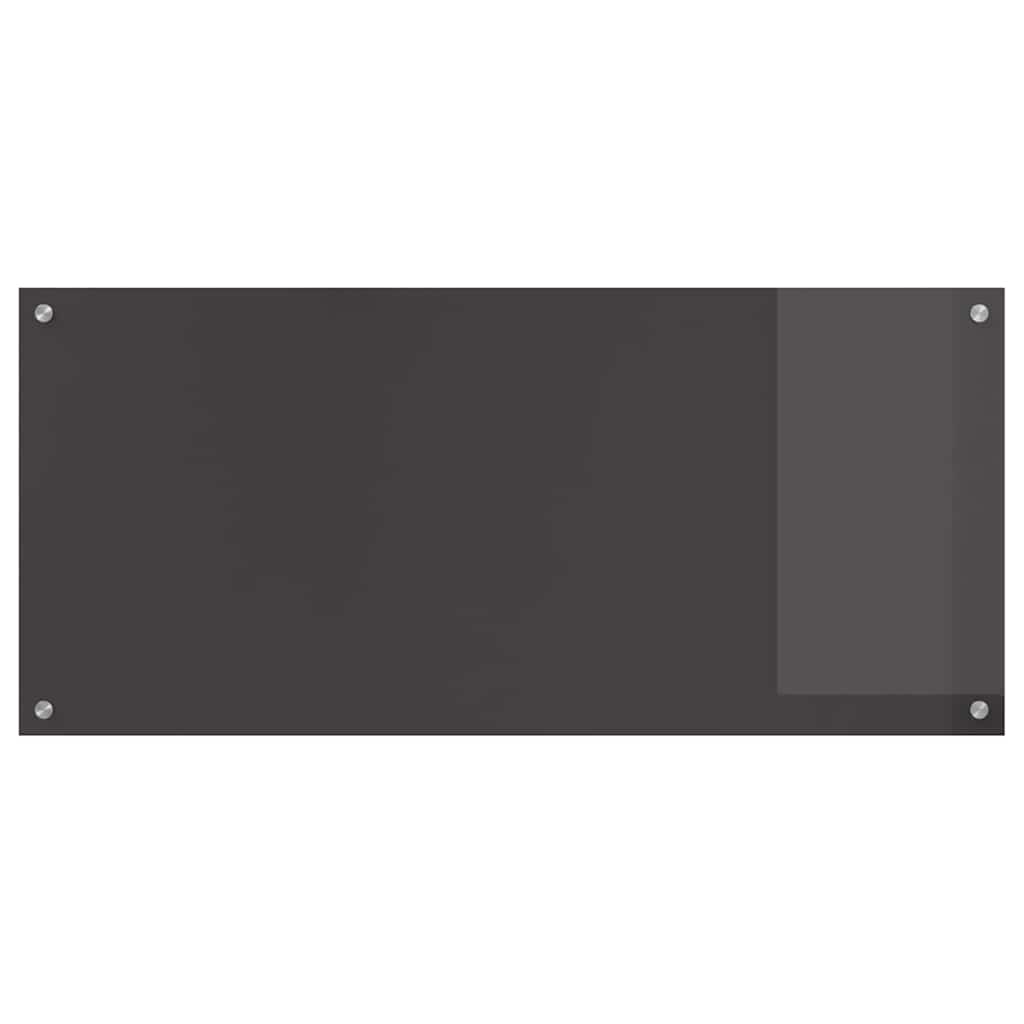 Kitchen Backsplash 2 pcs Dark Grey 110 x 50 cm Tempered Glass