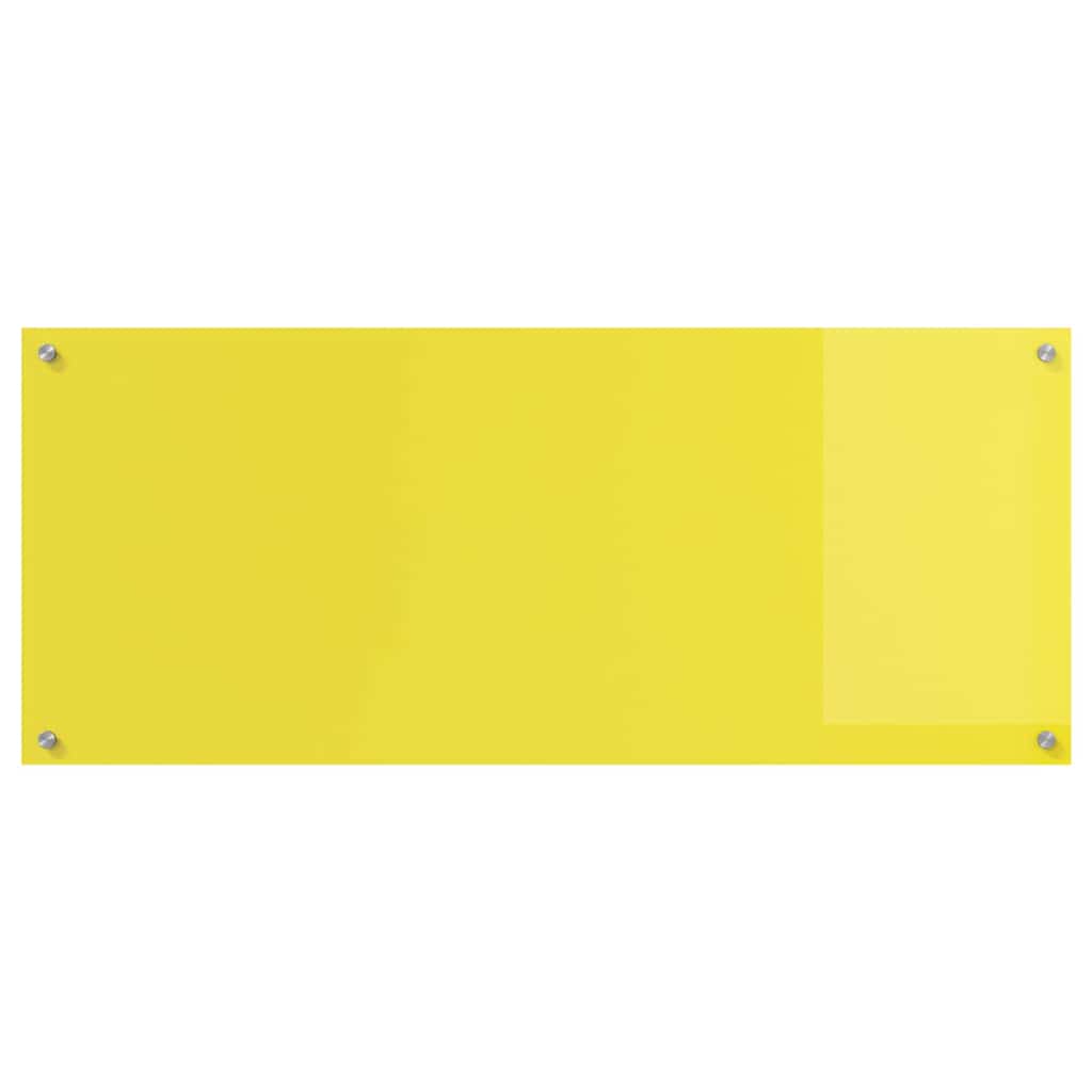 Kitchen Backsplash 2 pcs Yellow 120 x 50 cm Tempered Glass