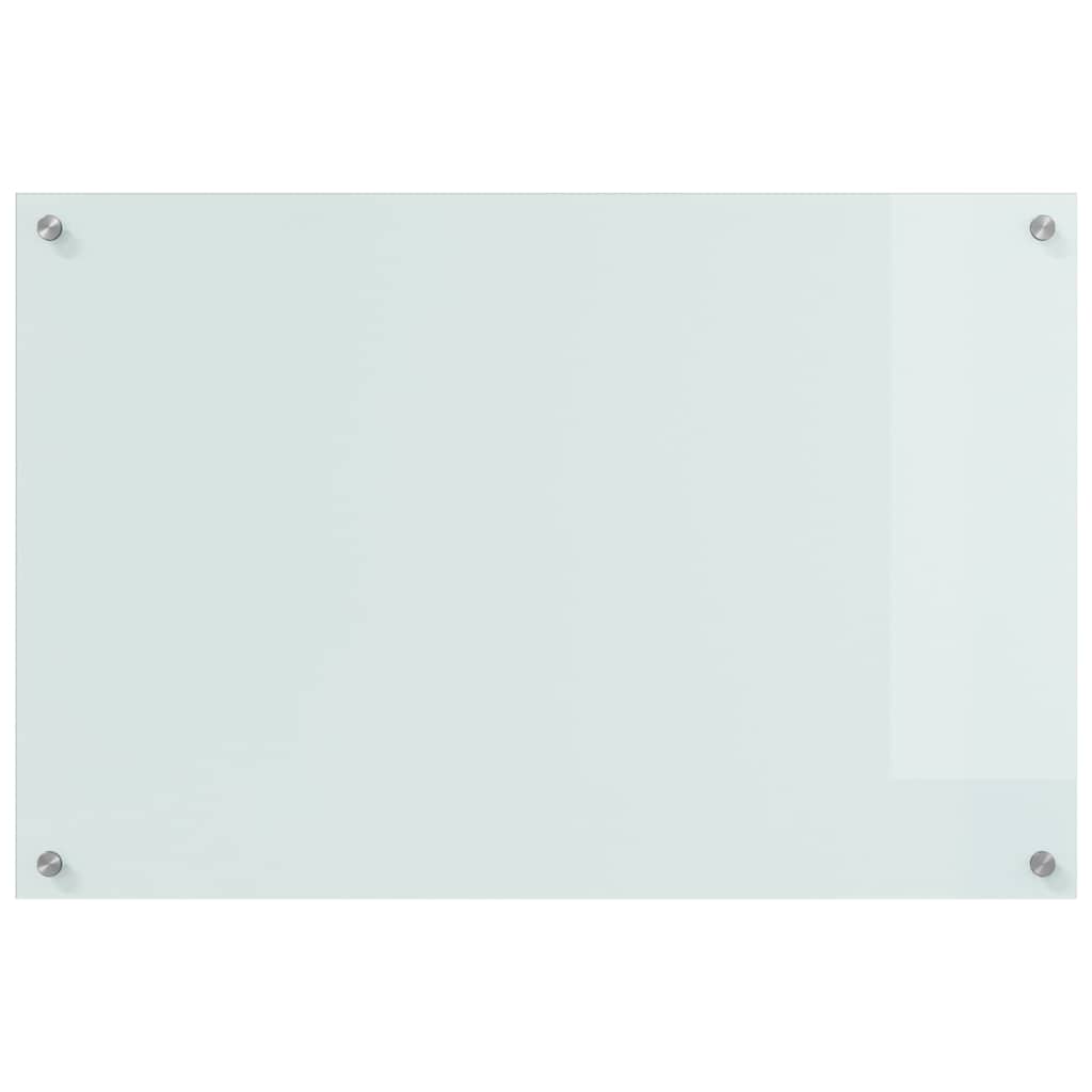 Kitchen Backsplash White 90 x 60 cm Tempered Glass