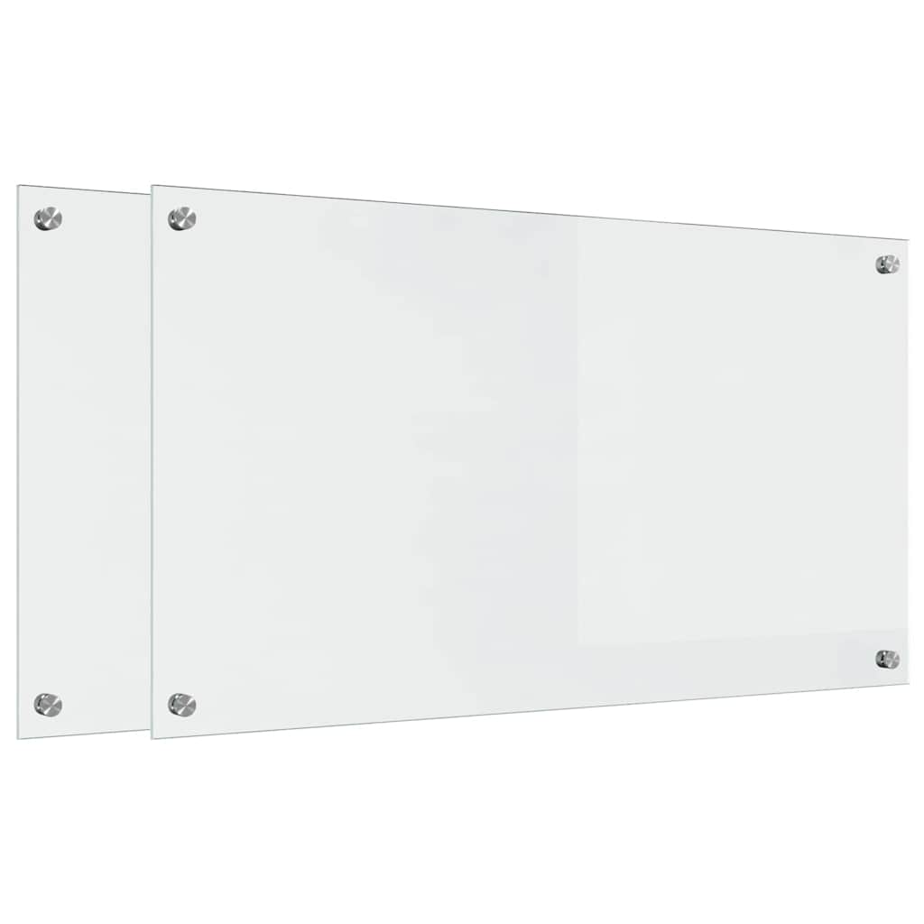 Kitchen Backsplash Transparent 90 x 50 cm Tempered Glass