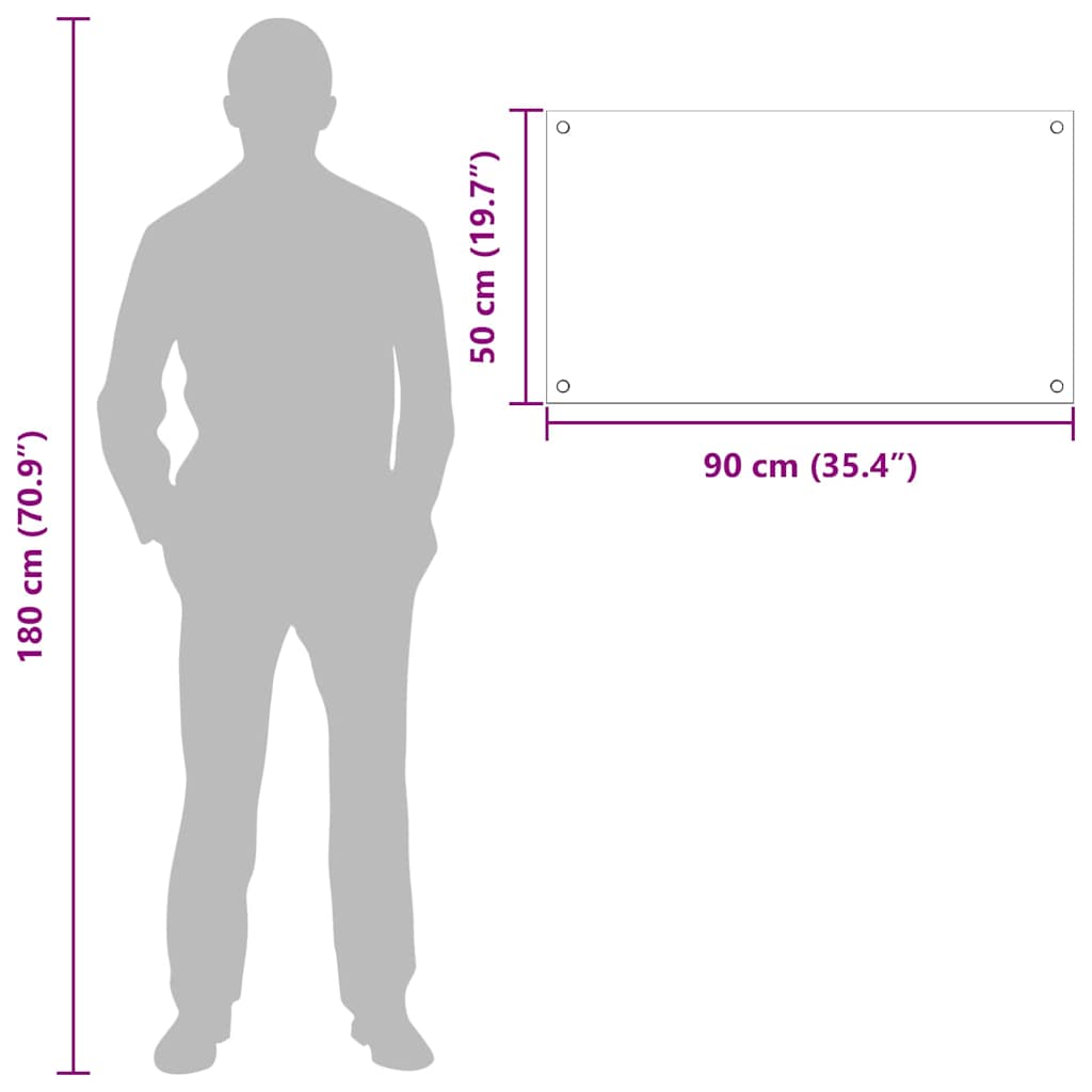 Kitchen Backsplash Black 90 x 50 cm Tempered Glass