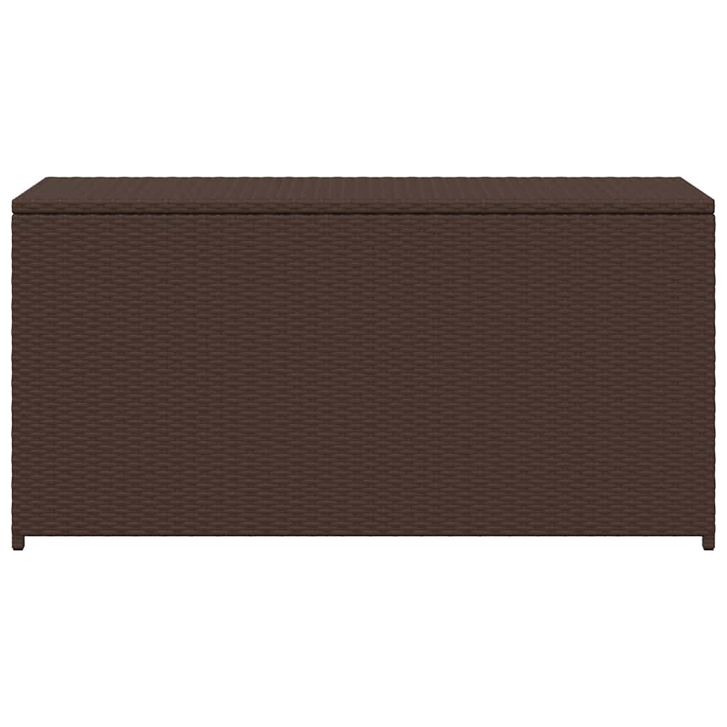 Garden Storage Box Brown 120x50x60 cm Poly Rattan