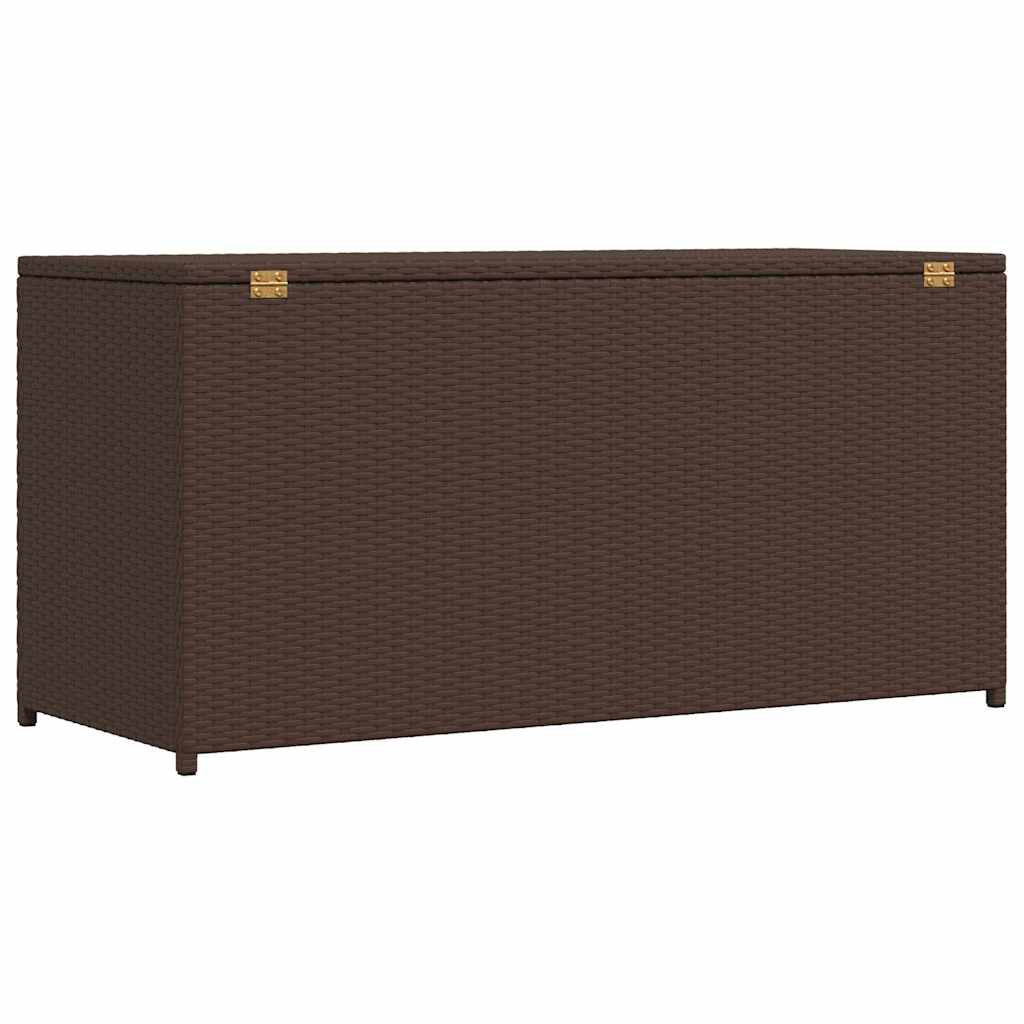 Garden Storage Box Brown 120x50x60 cm Poly Rattan
