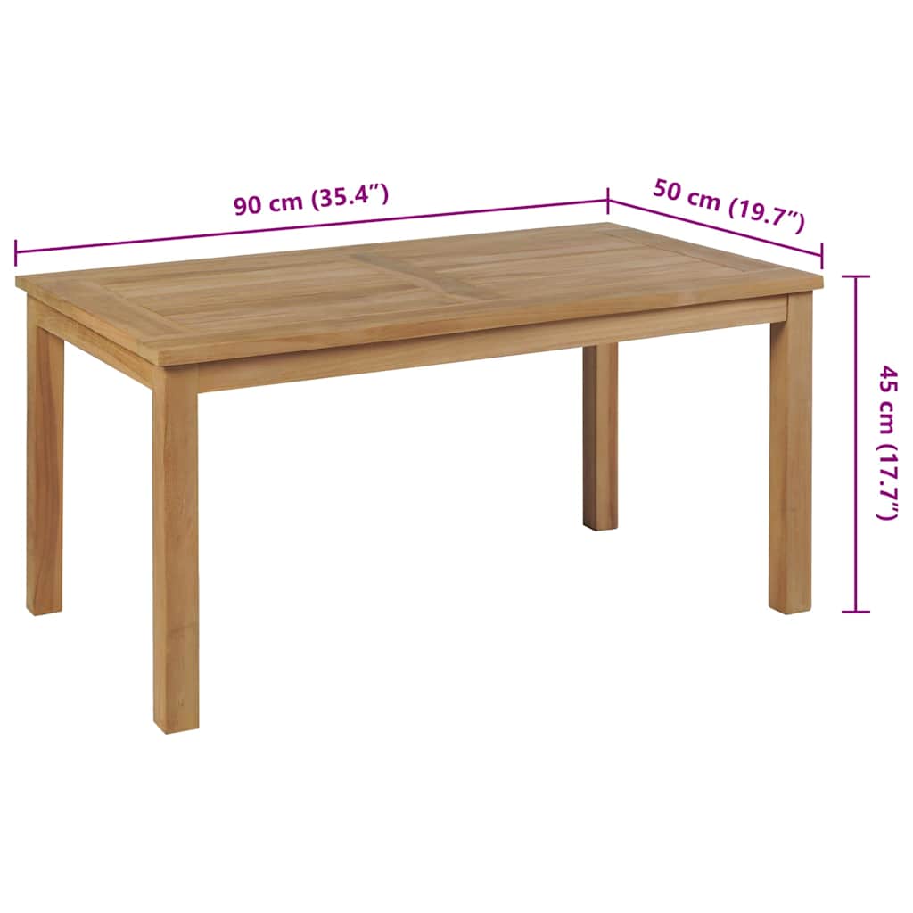 Coffee Table Teak 90x50x45 cm