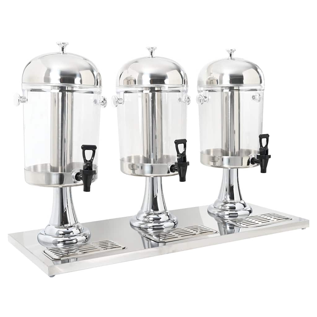 Triple Juice Dispenser Stainless Steel 3 x 8 L