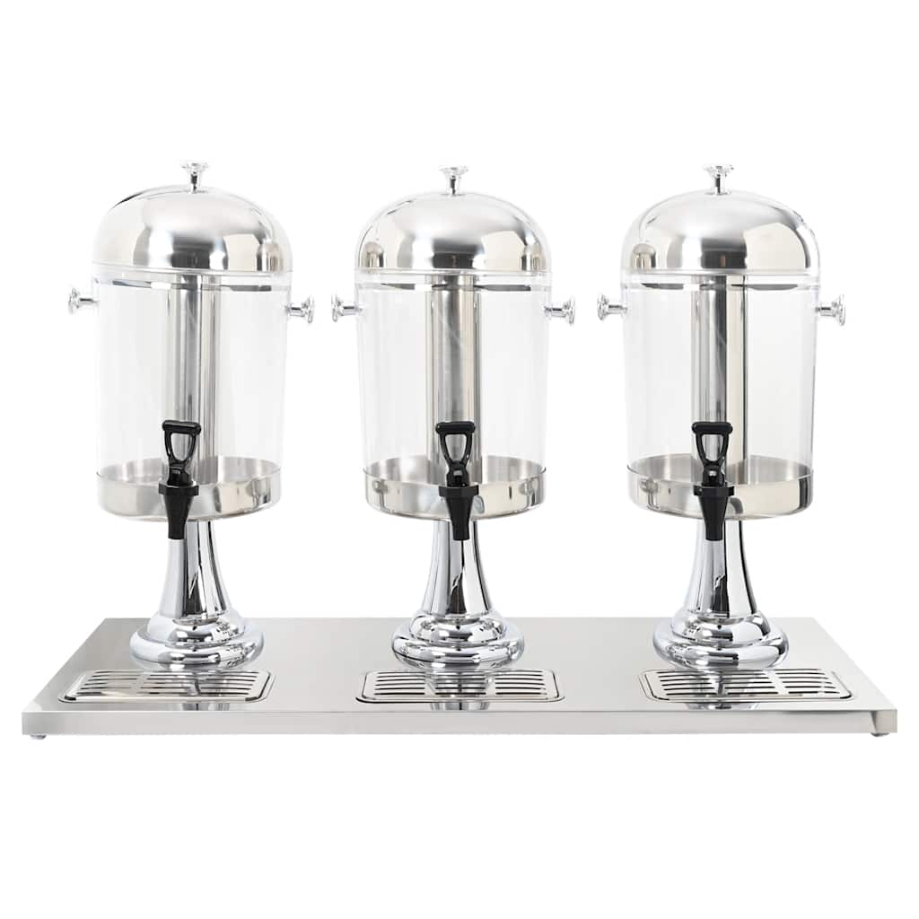 Triple Juice Dispenser Stainless Steel 3 x 8 L