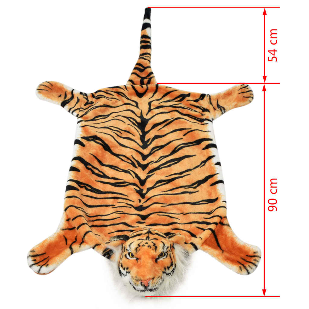 Tiger Carpet Plush 144 cm Brown