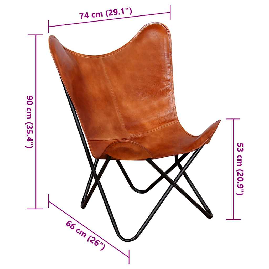 Butterfly Chair Real Leather