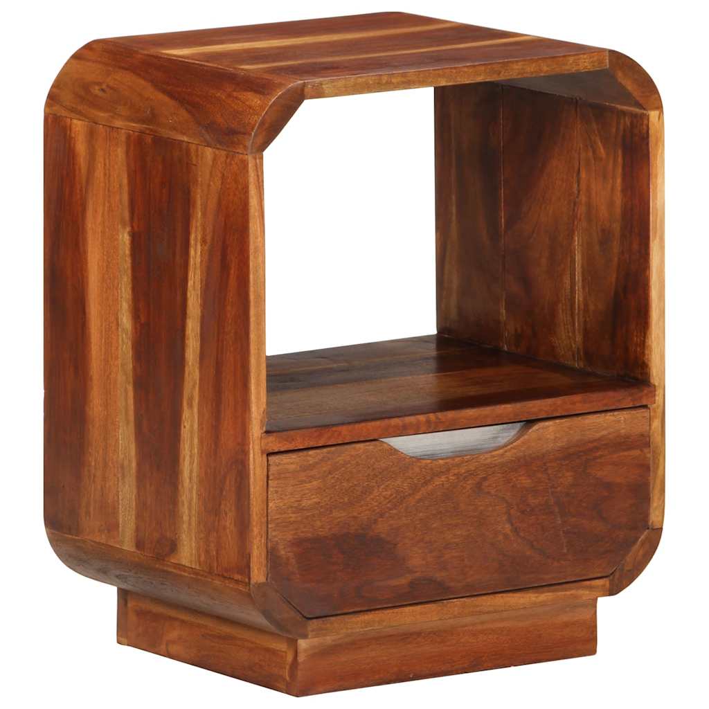 Nightstand with Drawer Solid Acacia Wood 40x30x50 cm