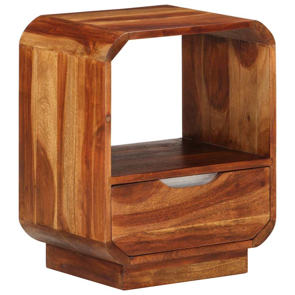 Nightstand with Drawer Solid Acacia Wood 40x30x50 cm