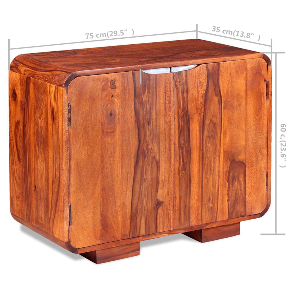 Sideboard Solid Acacia Wood 75x35x60 cm