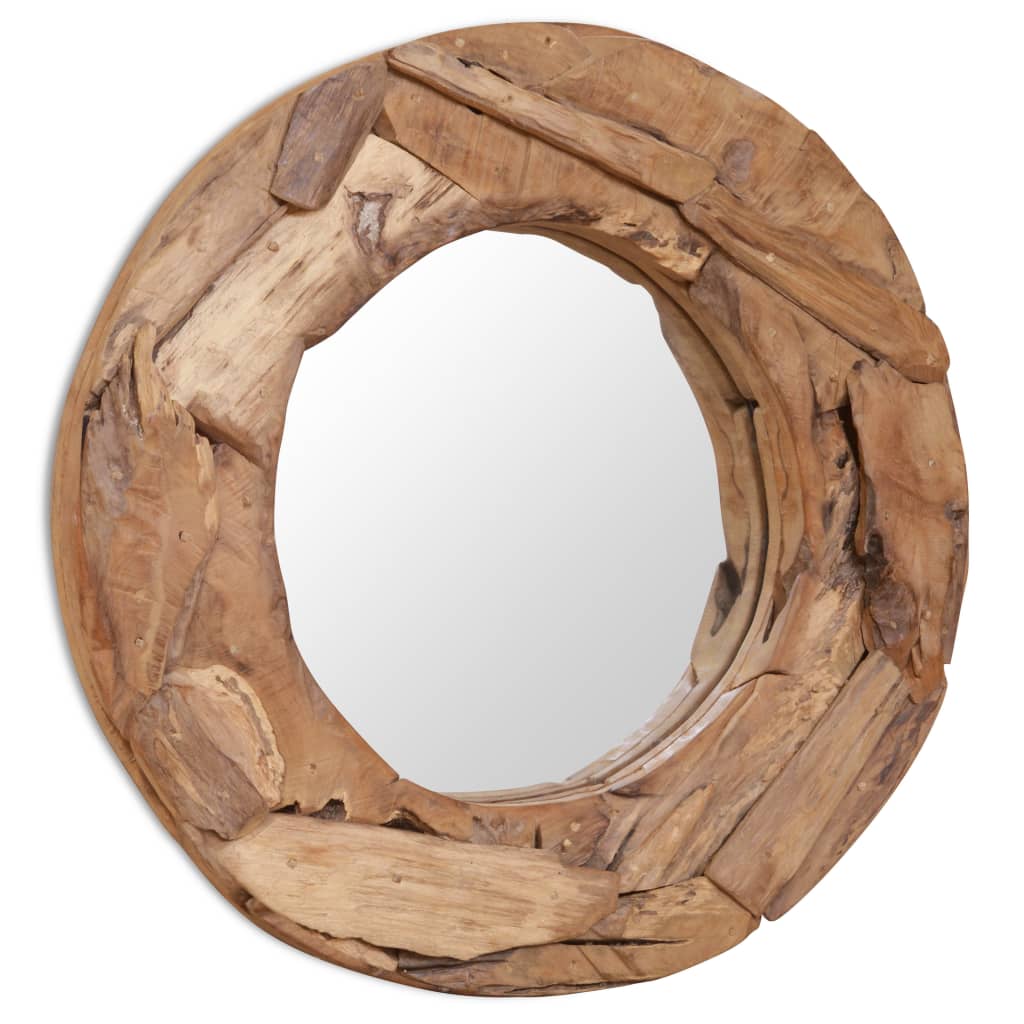 Decorative Mirror Teak Round