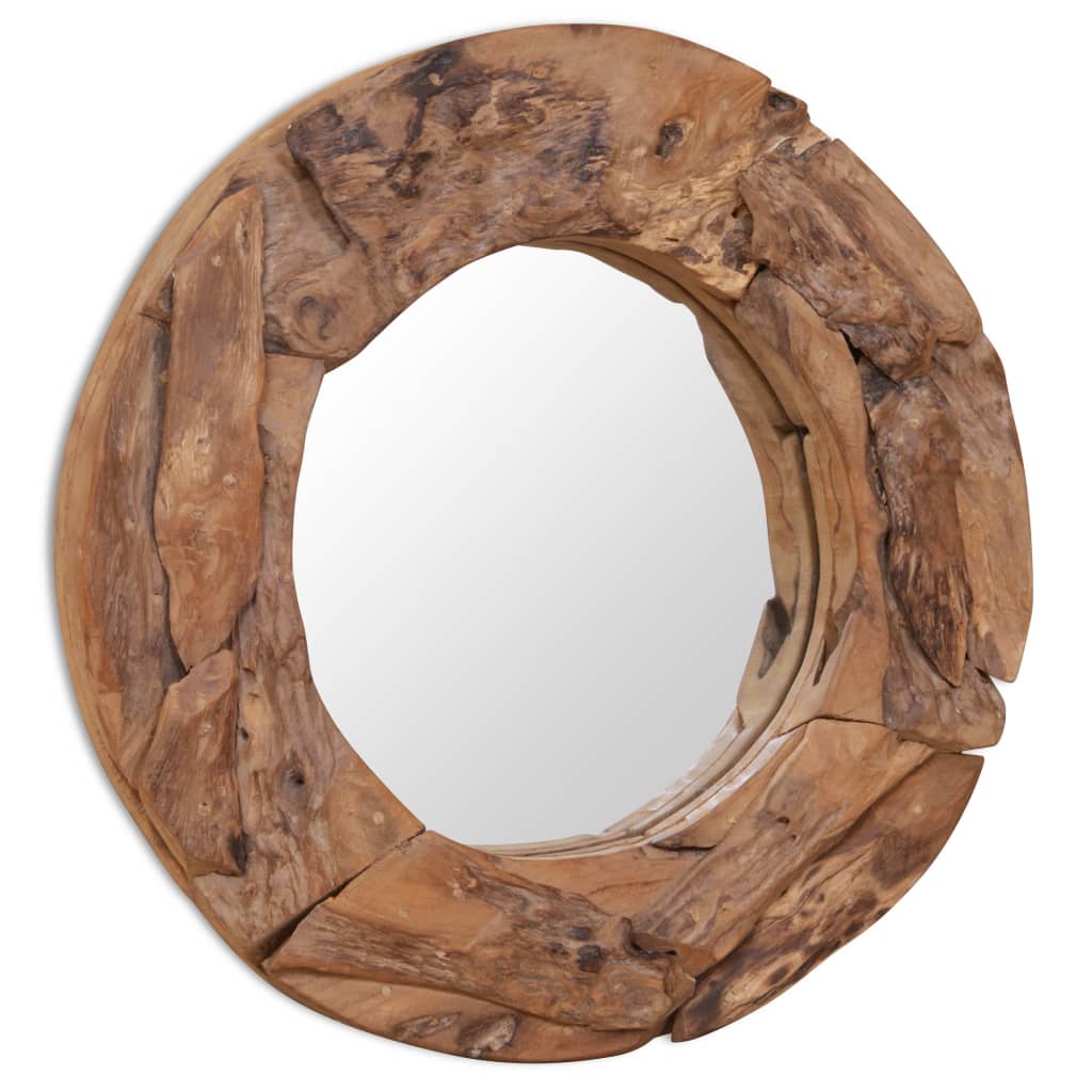 Decorative Mirror Teak Round