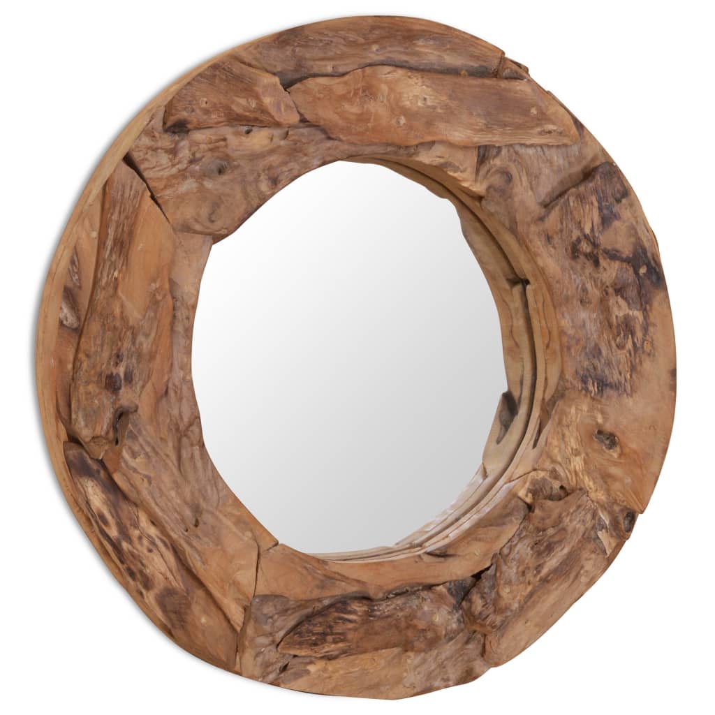 Decorative Mirror Teak Round