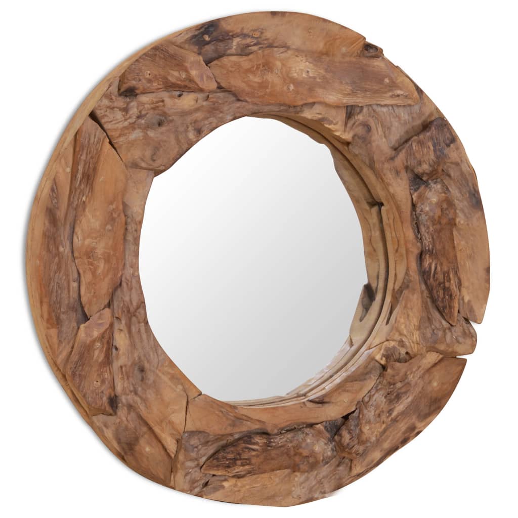 Decorative Mirror Teak Round