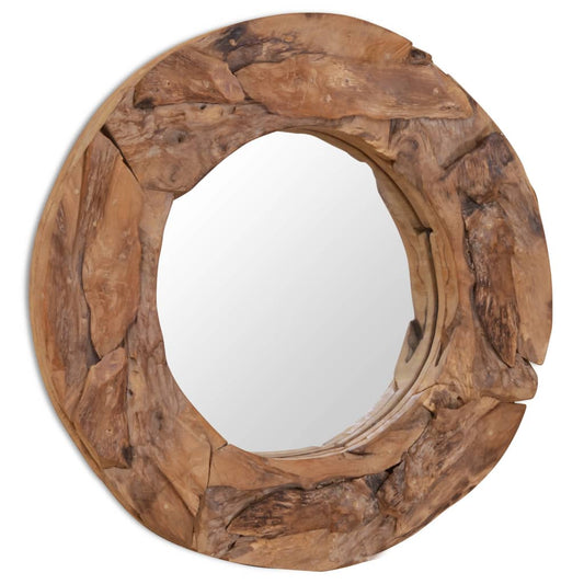 Decorative Mirror Teak Round