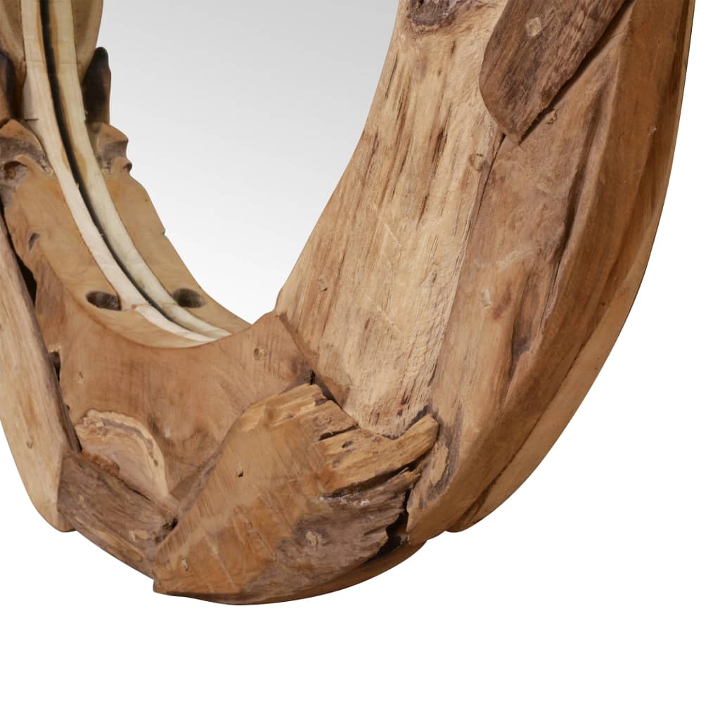 Decorative Mirror Teak Round