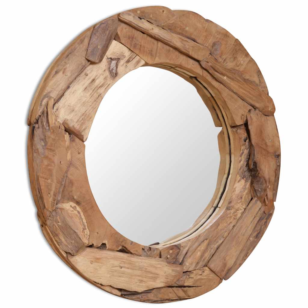 Decorative Mirror Teak Round