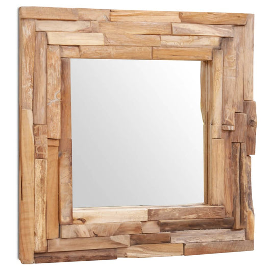 Decorative Mirror Teak Square