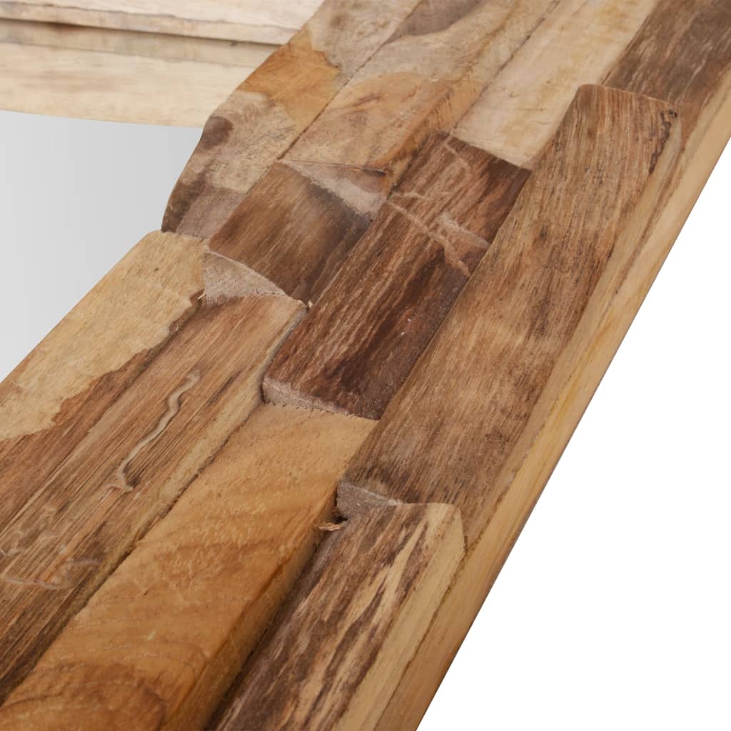 Decorative Mirror Teak Square