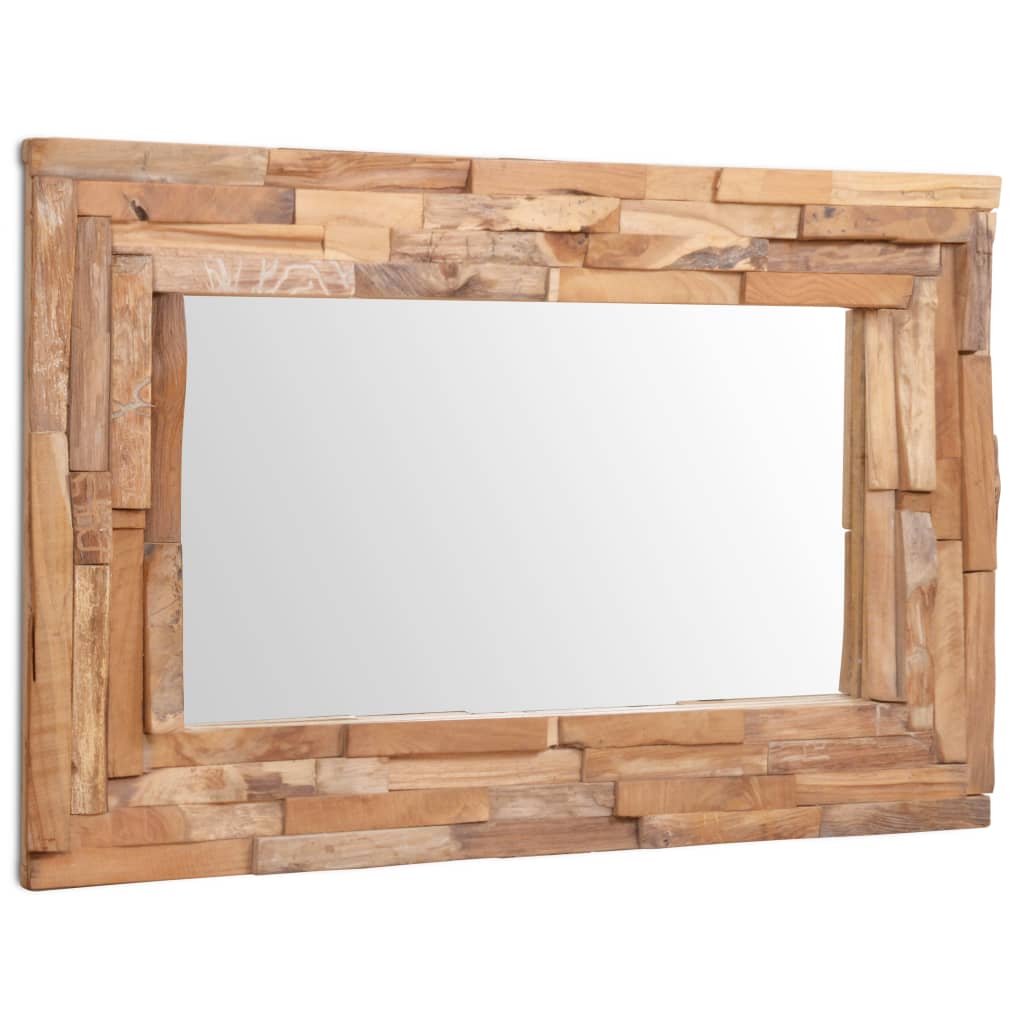 Decorative Mirror Teak Square