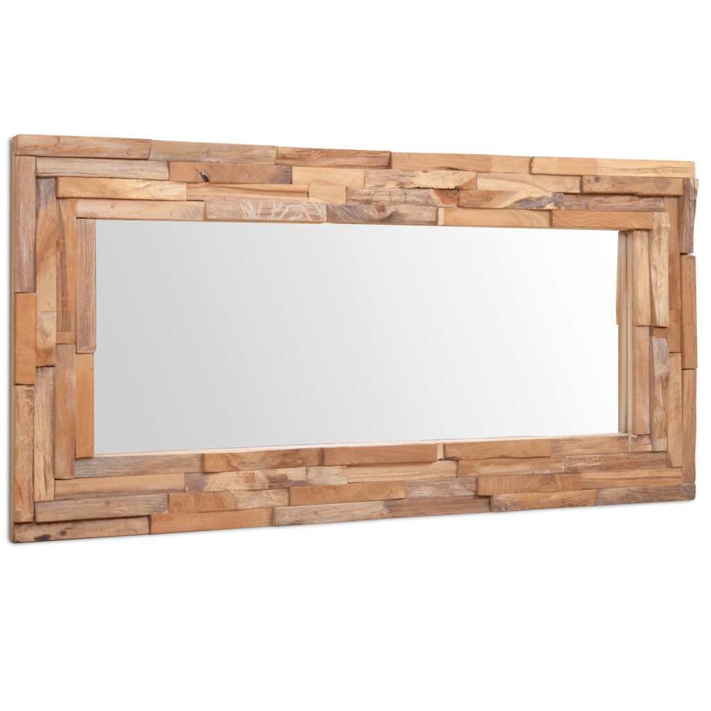 Decorative Mirror Teak Square