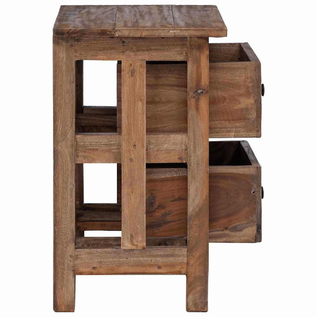 Nightstand Solid Mahogany Wood 40x30x51 cm