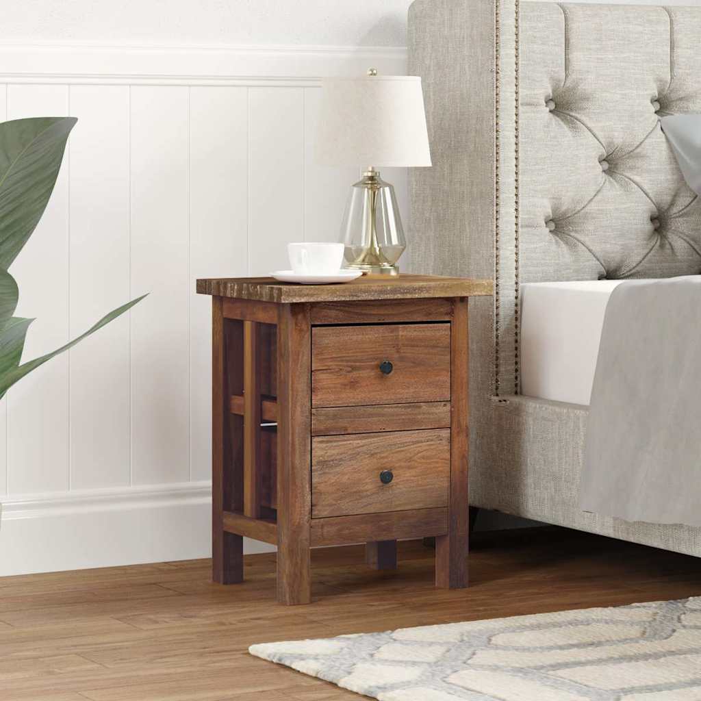 Nightstand Solid Mahogany Wood 40x30x51 cm