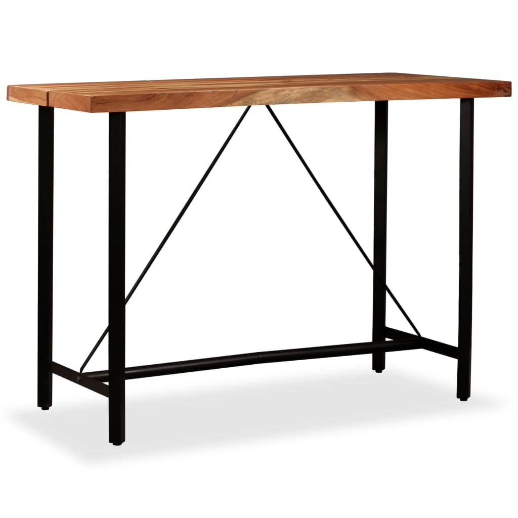 Bar Table Solid Acacia Wood 150x70x107 cm