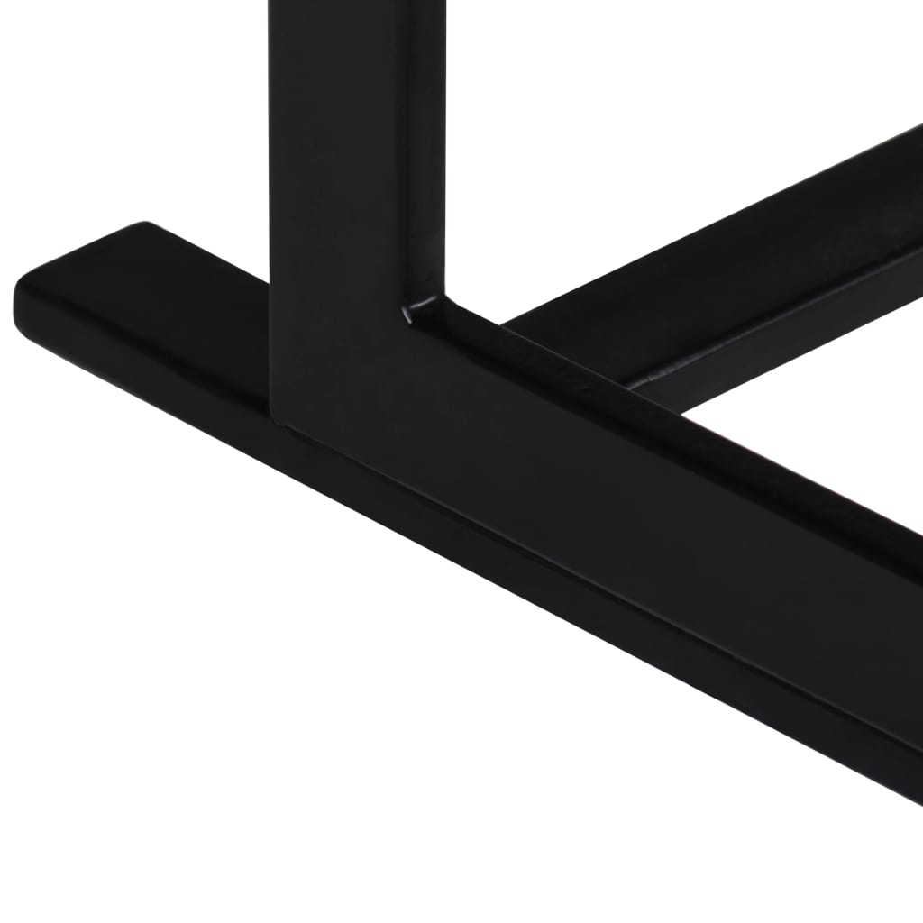 2-Seater Bench Solid Mango Wood And Steel