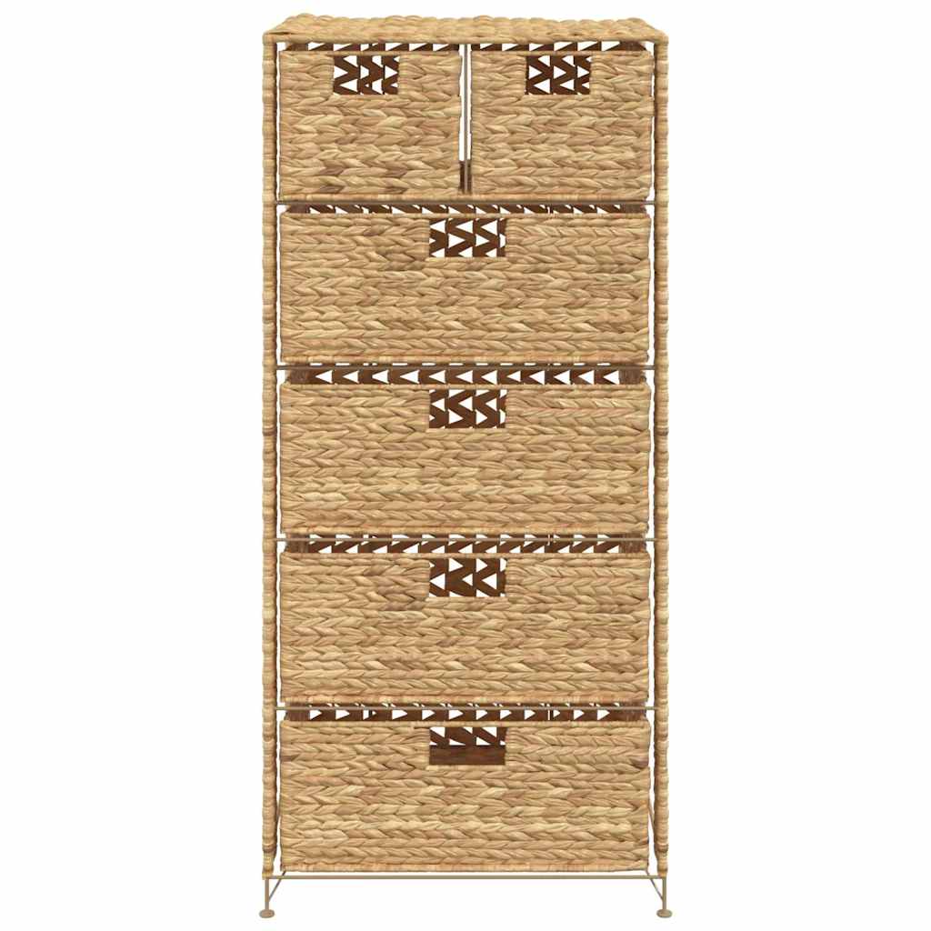 Storage Unit with 6 Baskets 47x37x100 cm Water Hyacinth