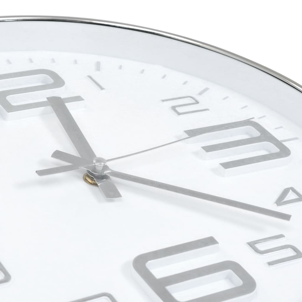 Wall Clock 30 cm Silver